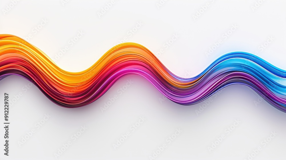 A streamgraph with colored bands representing data trends over time on a white background A streamgraph with colored bands representing data trends over time on a white background