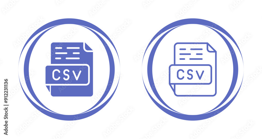 CSV Vector Icon CSV Vector Icon