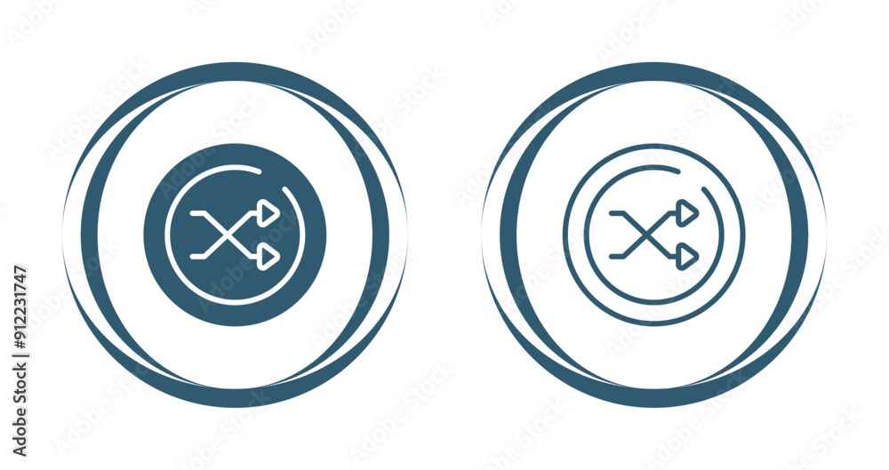 Shuffle Circle Vector Icon Shuffle Circle Vector Icon