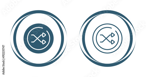 Shuffle Circle Vector Icon
