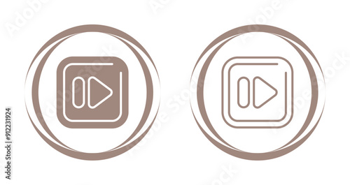 Fast Forward Square Vector Icon