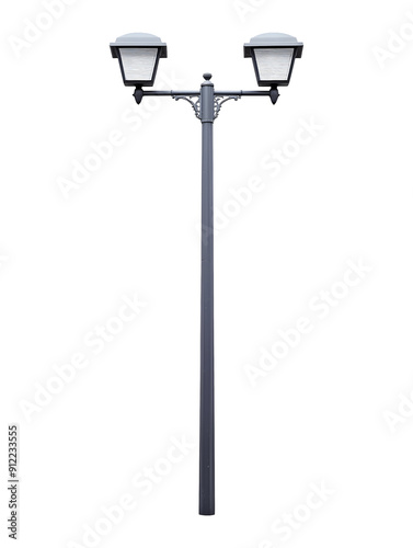 Street lamp isolated on transparent or white background