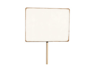 Empty yard sign isolated on transparent or white background