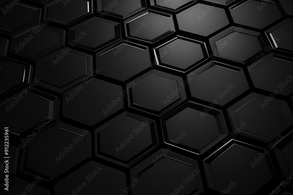 Abstract Black Hexagon Texture Abstract Black Hexagon Texture