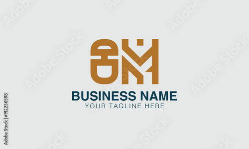 OM O om initial logo | initial based abstract modern minimal creative logo, vector template image. luxury logotype logo, real estate homie logo. typography logo. initials logo