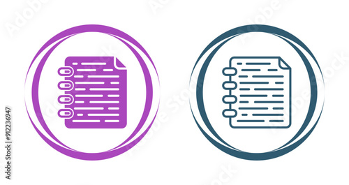 Note Page Vector Icon