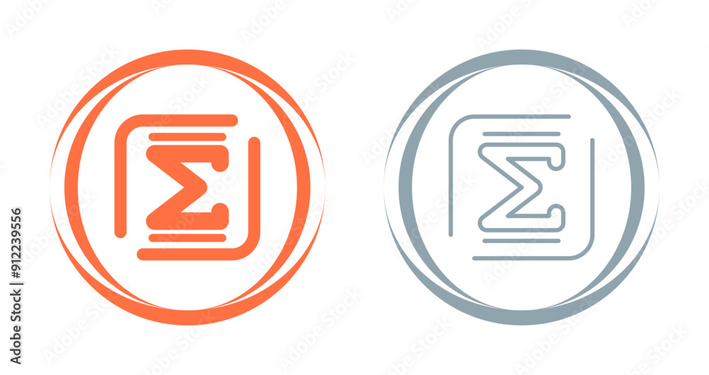 Summation Vector Icon Summation Vector Icon