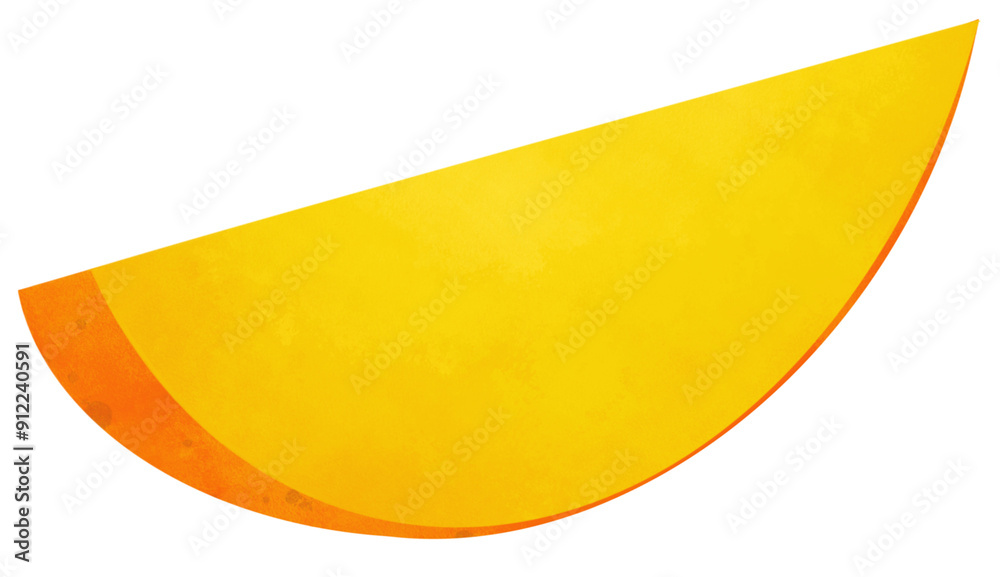 One sliced yellow-orange mango. One sliced yellow-orange mango.