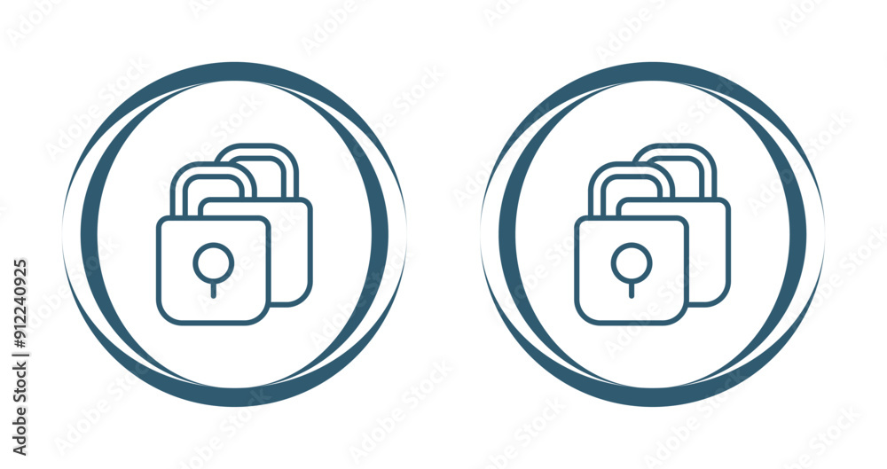 Obraz premium Padlocks Vector Icon
