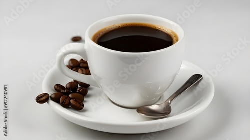 cup of coffee on white background
