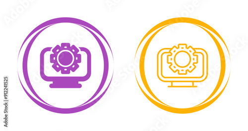 Desktop Computer Vector Icon