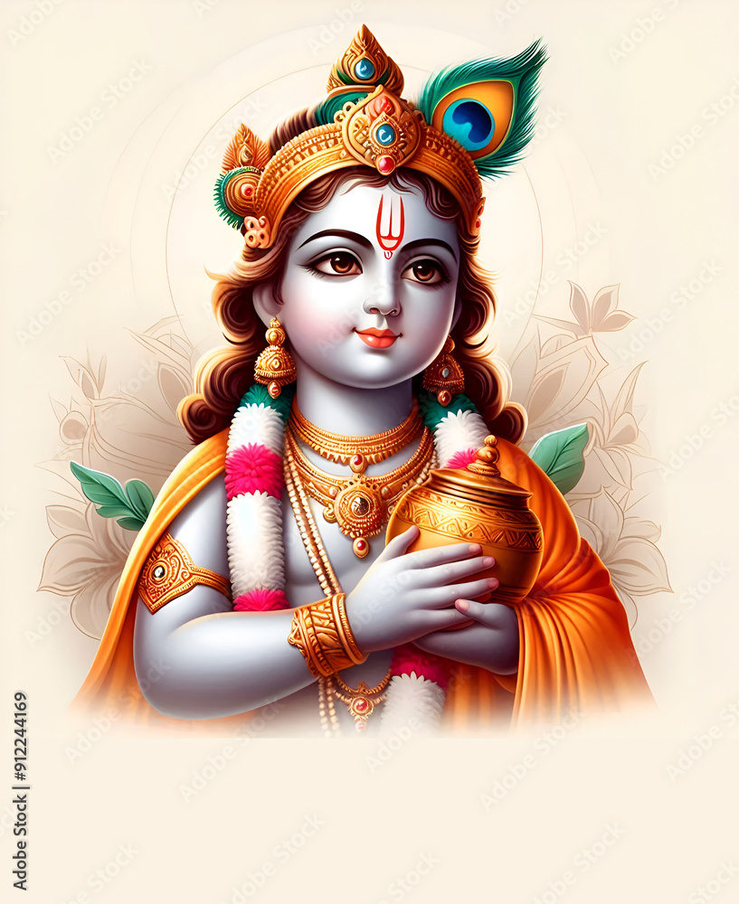 Happy Janmashtami Background template poster design Happy Janmashtami Background template poster design