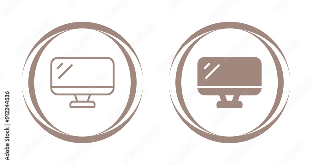 Monitor Vector Icon Monitor Vector Icon