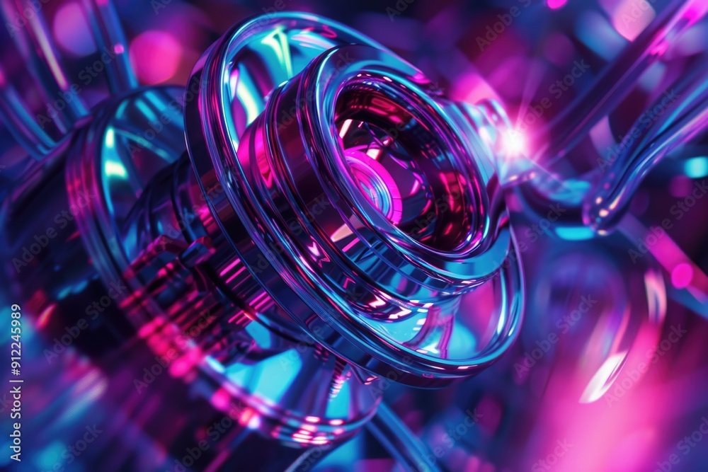 A close-up shot of a shiny object, ideal for use in product photography or highlighting small details A close-up shot of a shiny object, ideal for use in product photography or highlighting small details