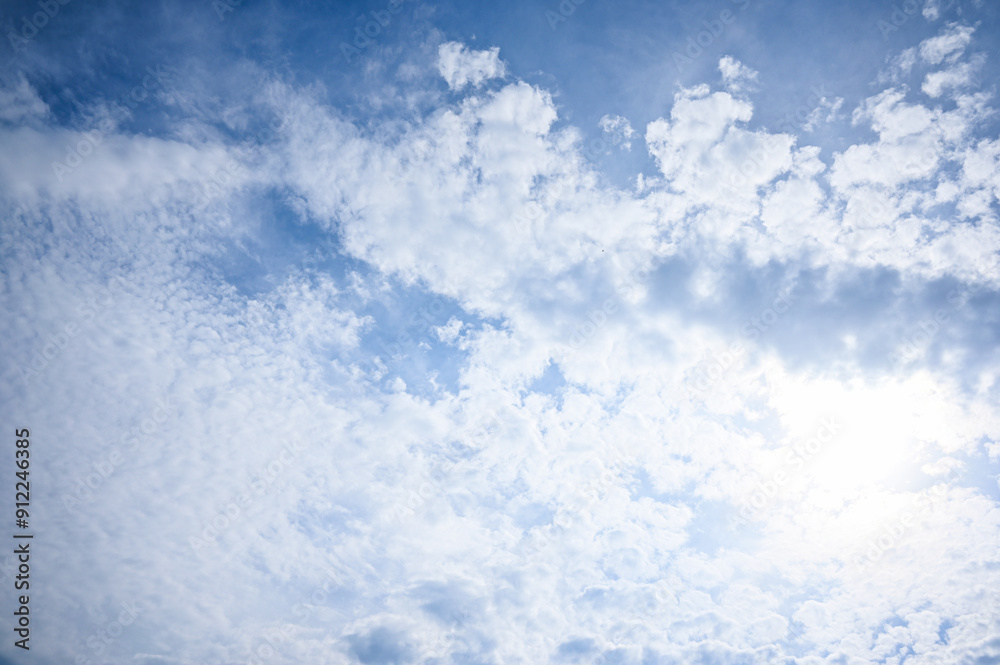 View of the sky. Beautiful sunny blue sky. Background with clouds in a blue sky. The clouds. View of the sky. Beautiful sunny blue sky. Background with clouds in a blue sky. The clouds.