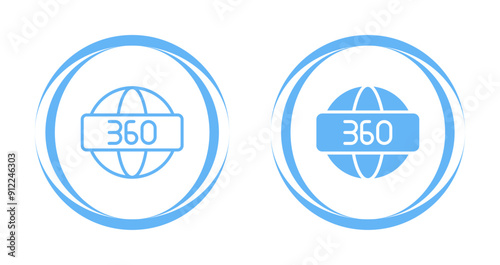 360 Degrees Vector Icon