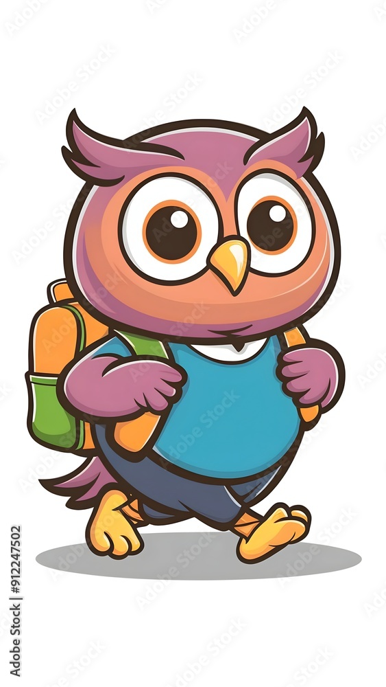 an owl with a backpack goes to school an owl with a backpack goes to school