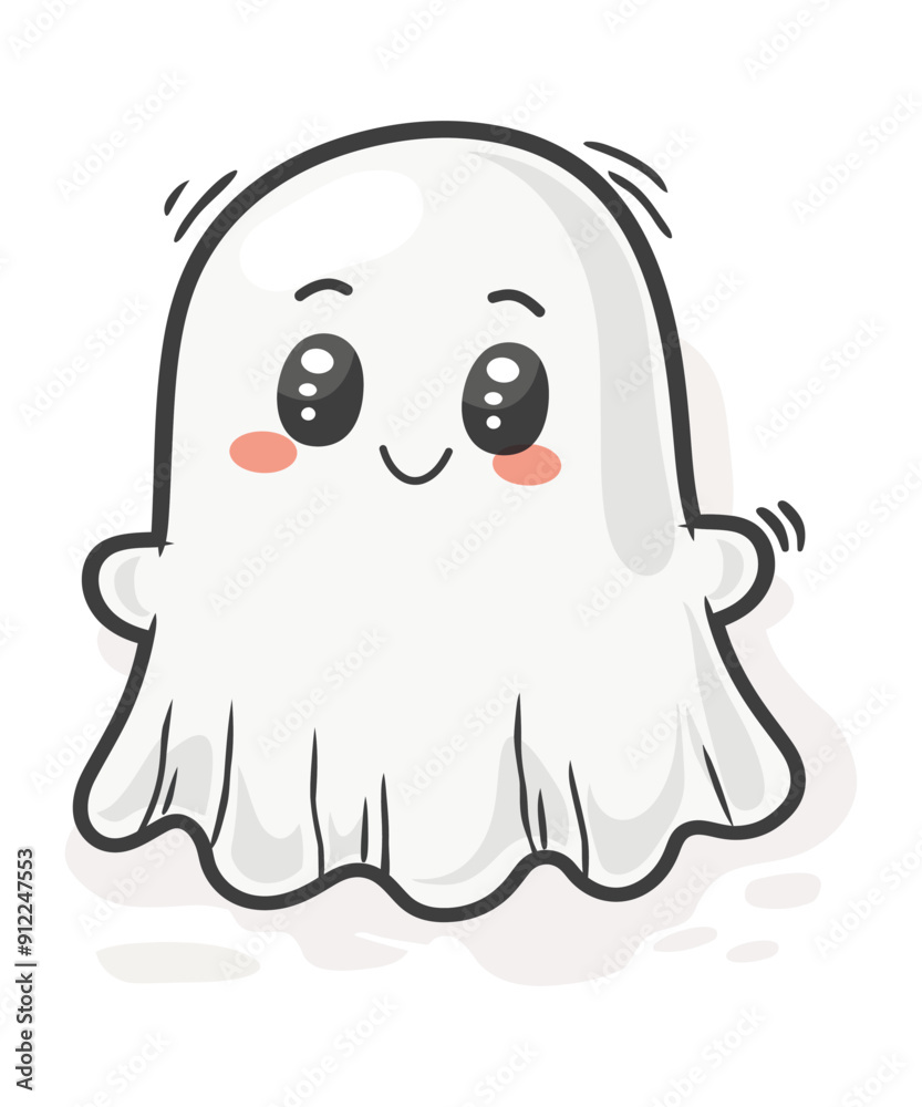 Ghost hand drawn boo illustration vector, Cartoon Halloween ghost, Cute ghost Halloween theme flat vector illustration Ghost hand drawn boo illustration vector, Cartoon Halloween ghost, Cute ghost Halloween theme flat vector illustration
