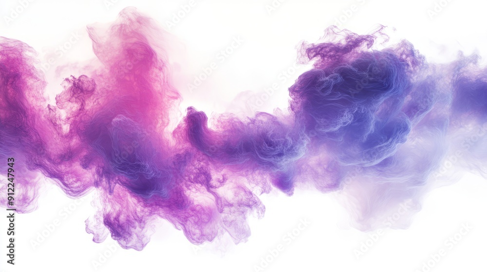 Fototapeta premium 3D Abstract Cloud Formations: Purple and Pink Floating Dreamscape