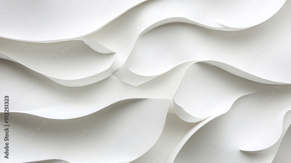 Fototapeta premium 3D White Paper-Like Textures with Subtle Depth - High-Resolution Images