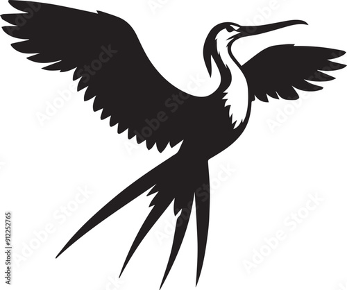 Frigatebird vector silhouette illustration