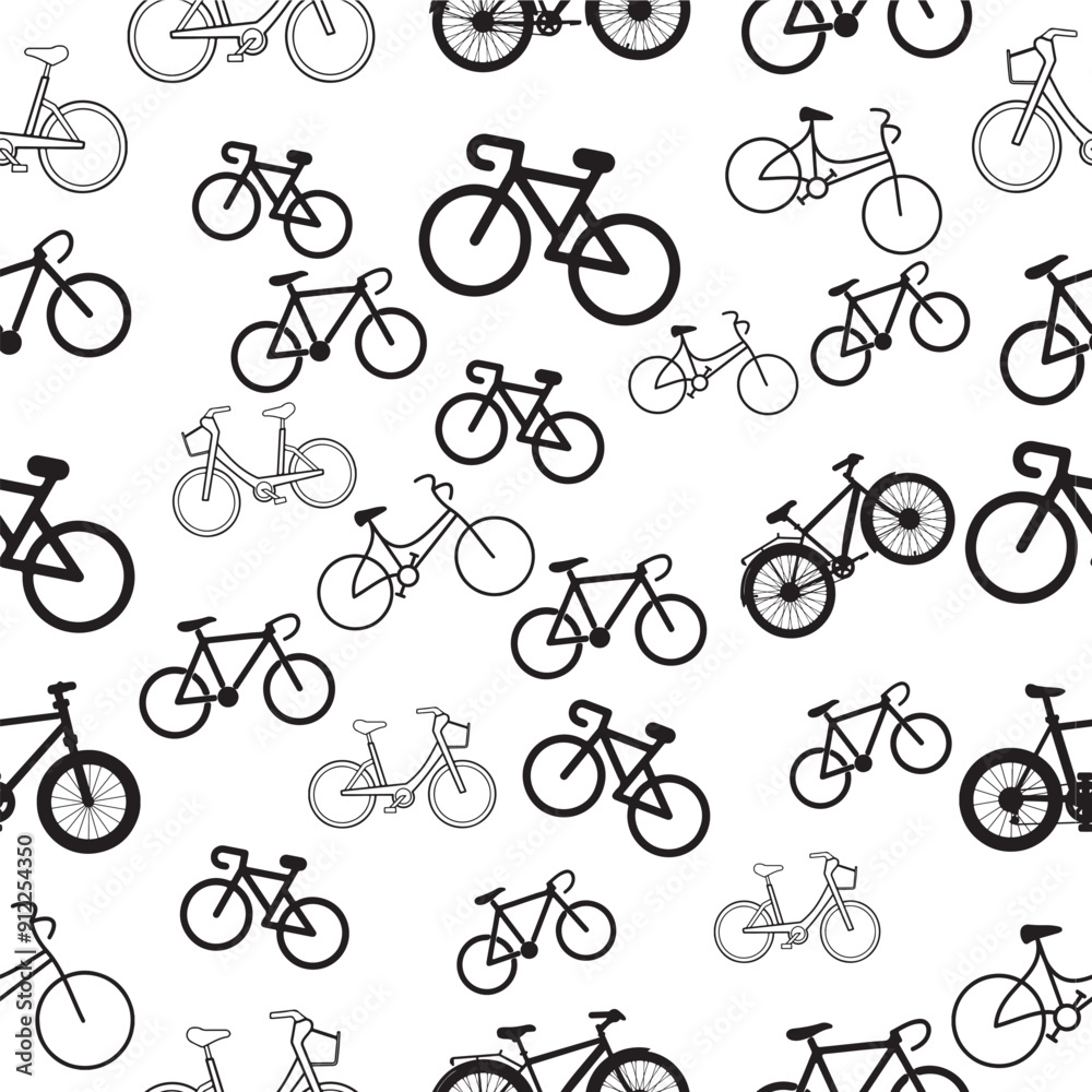 seamless pattern with bicycles seamless pattern with bicycles
