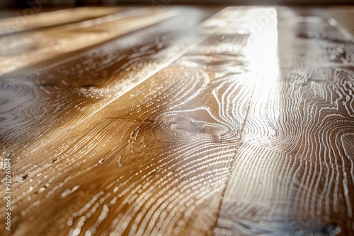 nanoengineered wood flooring with selfrepairing capabilities closeup of intelligent oak laminate seamlessly mending microscopic scratches in realtime photo