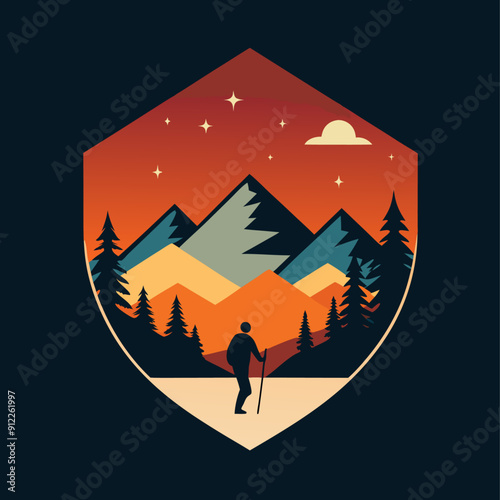 Camping Vector Illustration Design for Tshirt