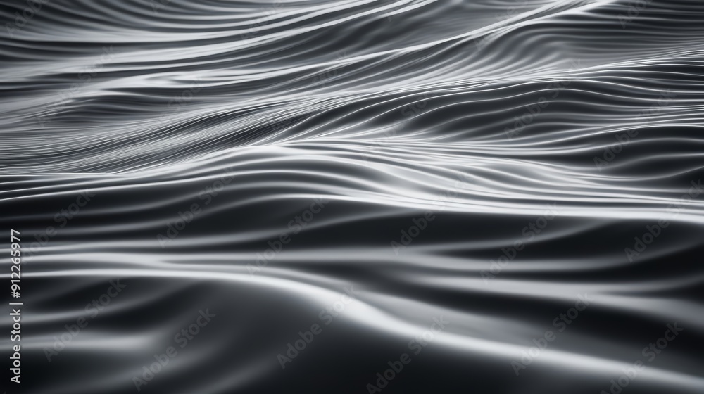 Fototapeta premium Wavy Water in Black and White