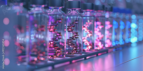Advanced Pharmaceutical Bottles with Capsules, High-Tech Medication Storage Solutions