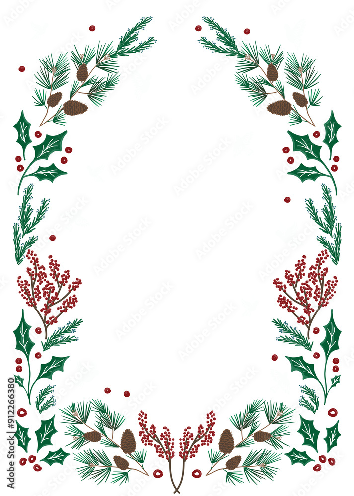 Fototapeta premium Christmas Card frame