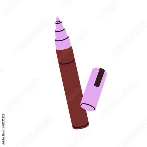 Marker, drawing and calligraphy tool. Open liner, felt tip pen for writing, s...