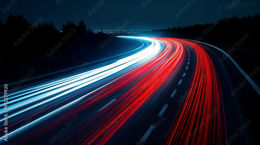 traffic on the highway motion blur