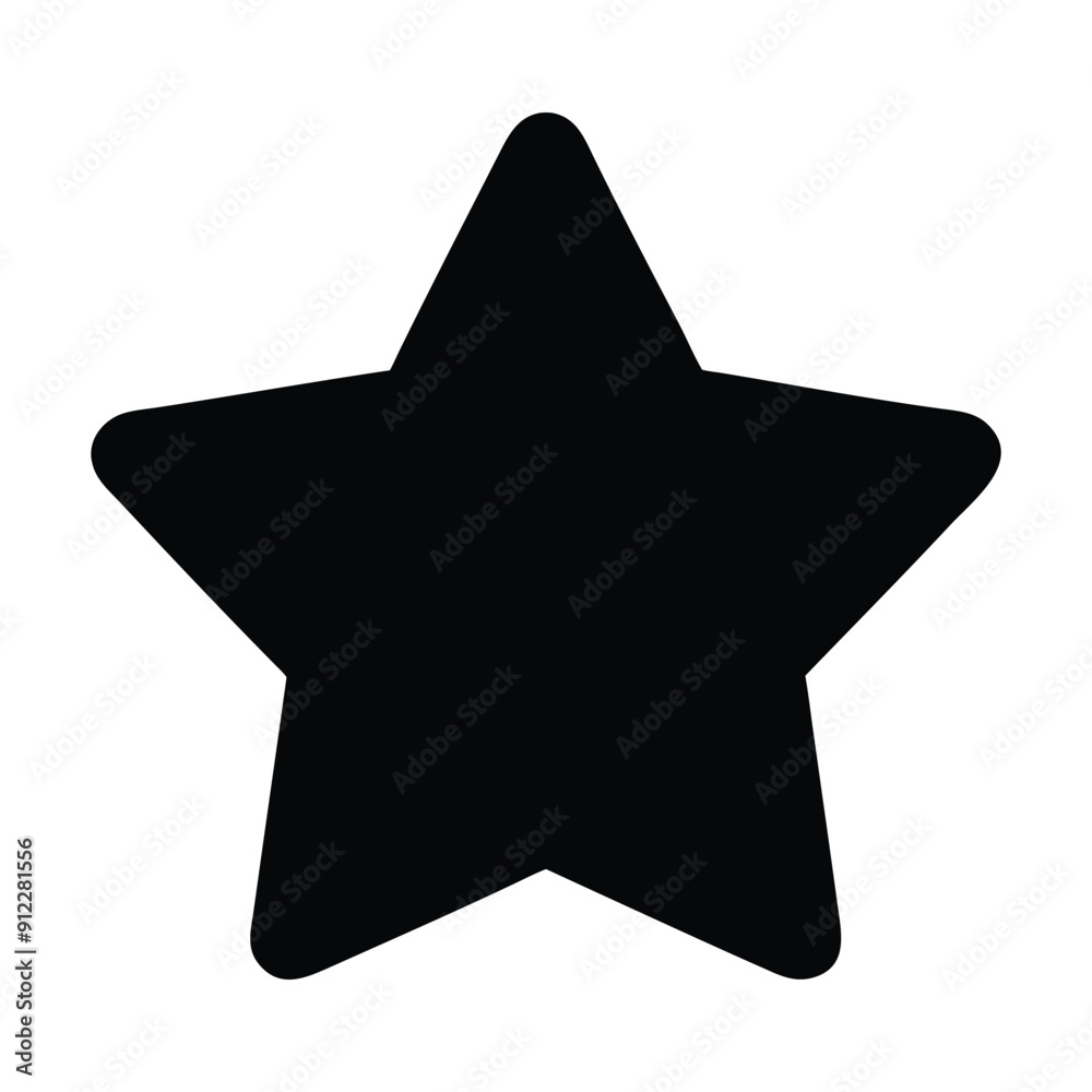 Black and white star icon. Vector illustration Black and white star icon. Vector illustration
