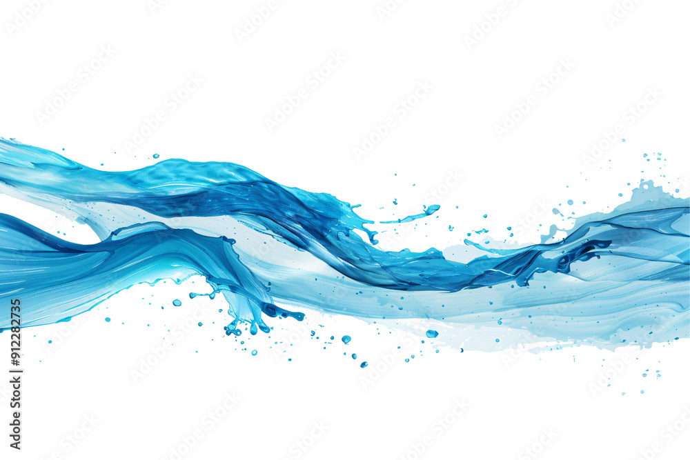 Abstract blue water splash on a white transparent background. Abstract blue water splash on a white transparent background.