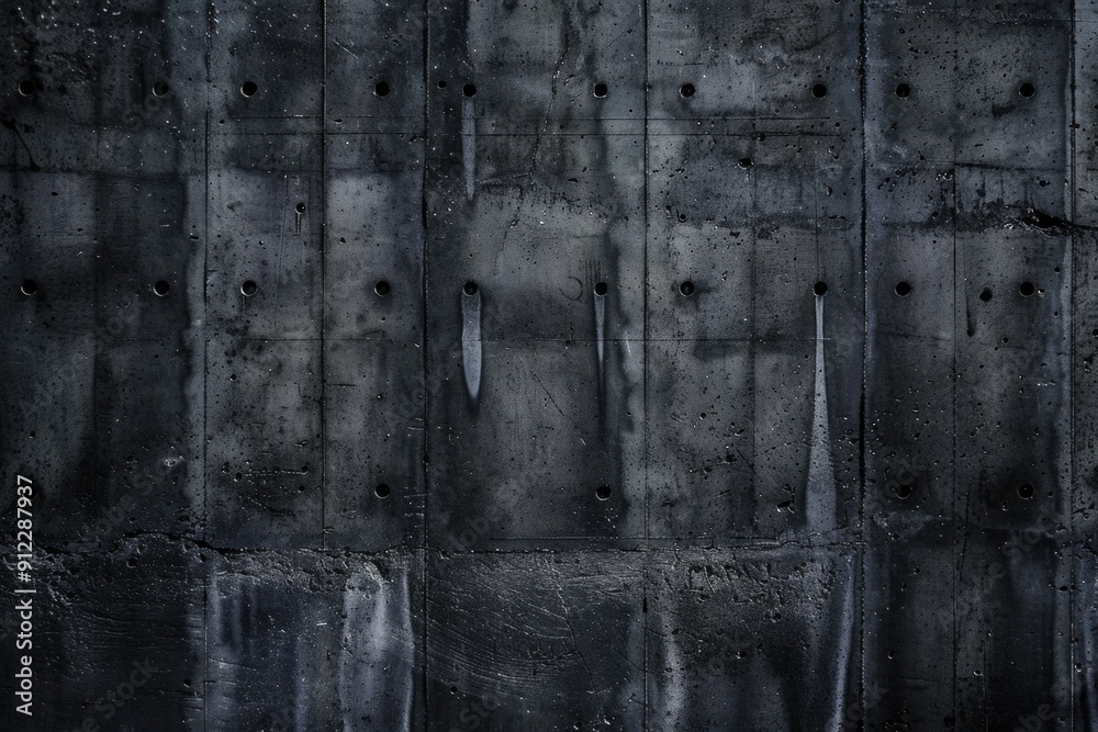 A simple yet striking image of a gray concrete wall in monochrome