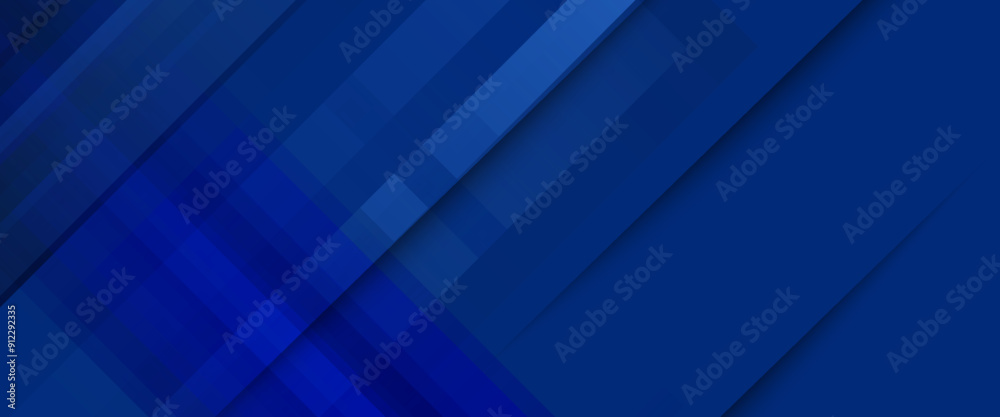 Modern abstract blue background with diagonal line. Simple graphic design element. Futuristic concept. Horizontal banner template with space for your text. abstract