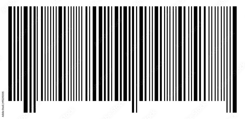 Barcode icon with uneven lines 