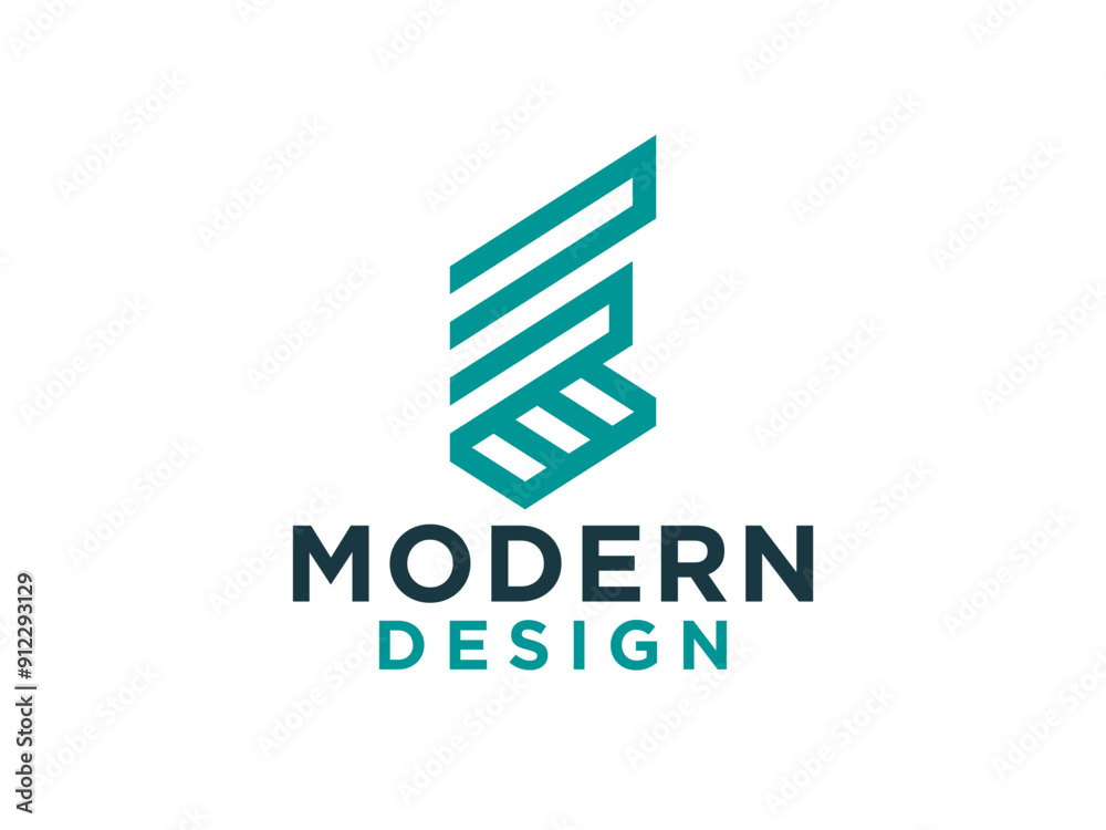 Fototapeta premium Initial Letter F Logo. Geometric Origami Style isolated on White Background. Usable for Business and Branding Logos.