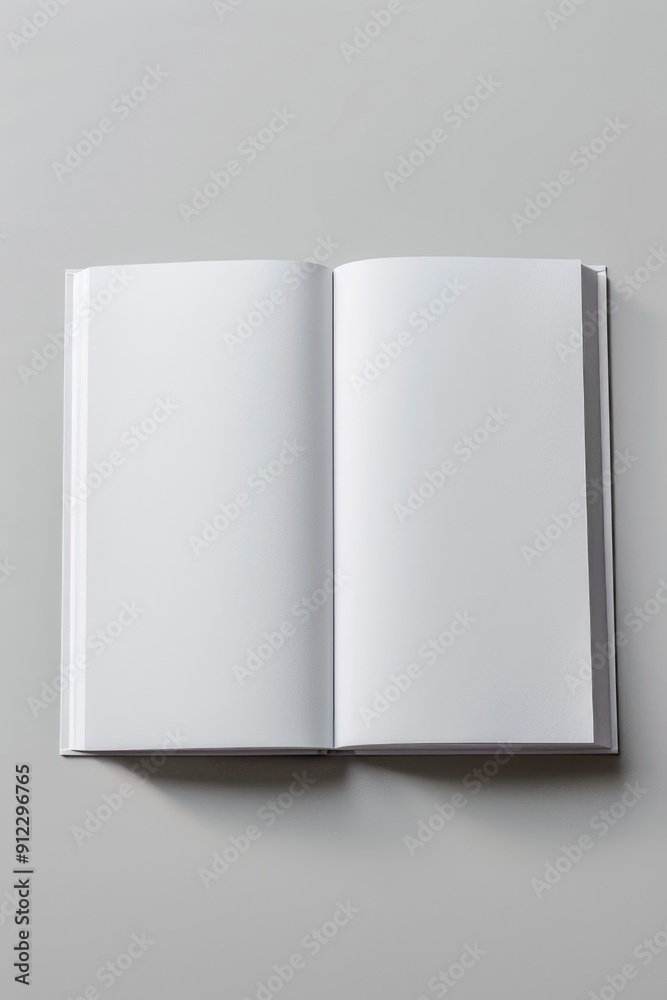 A single open book placed on a white surface A single open book placed on a white surface