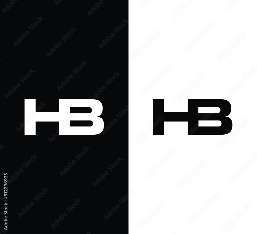 HB letter monogram logo design vector HB letter monogram logo design vector