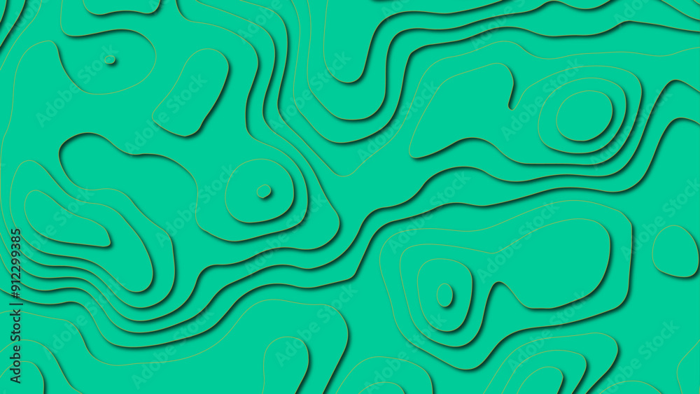 Multi layers green color texture 3D paper cut layers in gradient vector banner, Topography map concept or smooth origami paper cut . Multi layers green color texture 3D paper cut layers in gradient vector banner, Topography map concept or smooth origami paper cut .