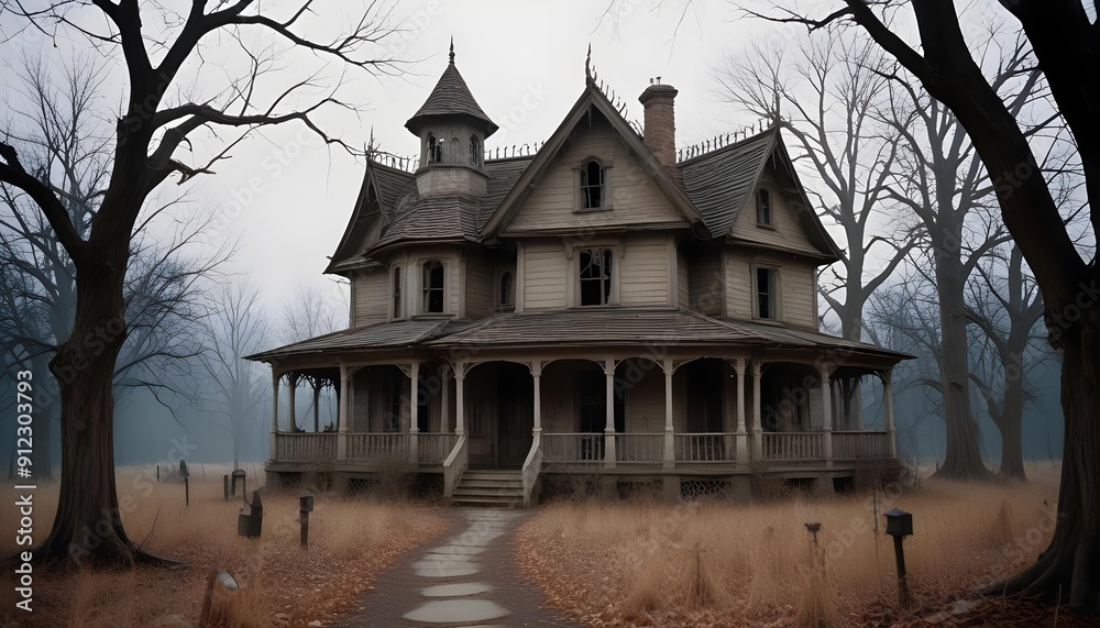 Obraz premium Halloween house in the night