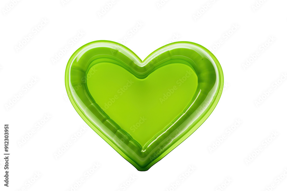 A Vibrant Green Heart Shaped Bowl Isolated On White Background on a White or Clear Surface PNG Transparent Background A Vibrant Green Heart Shaped Bowl Isolated On White Background on a White or Clear Surface PNG Transparent Background