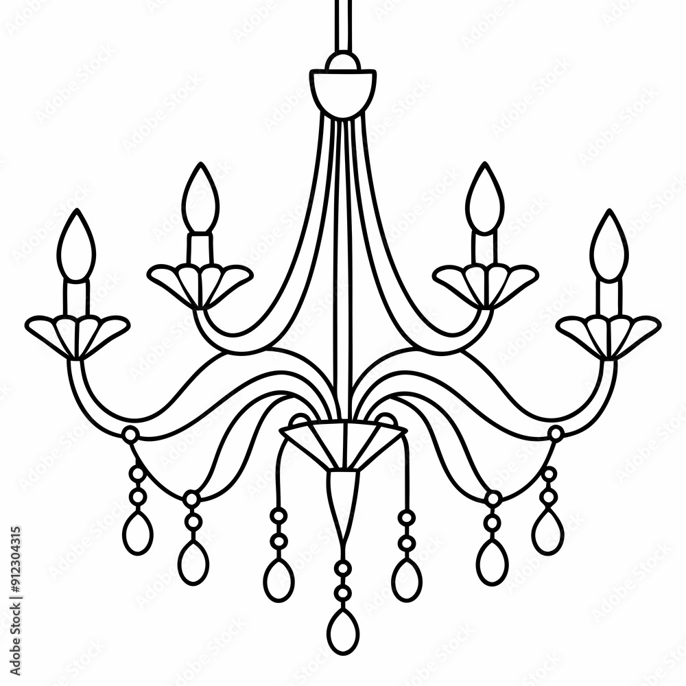 Chandelier line art Chandelier line art