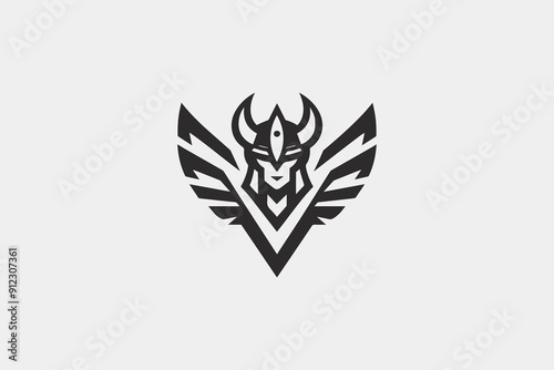 Letter V Viking Logo for sale