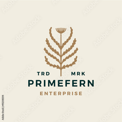 fern leaf garden gardening logo vector icon illustration