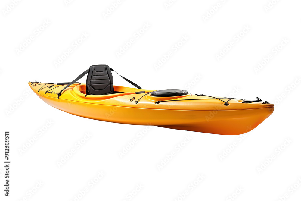 A Yellow Kayak Ready for Adventure on the Water on a White or Clear Surface PNG Transparent Background A Yellow Kayak Ready for Adventure on the Water on a White or Clear Surface PNG Transparent Background