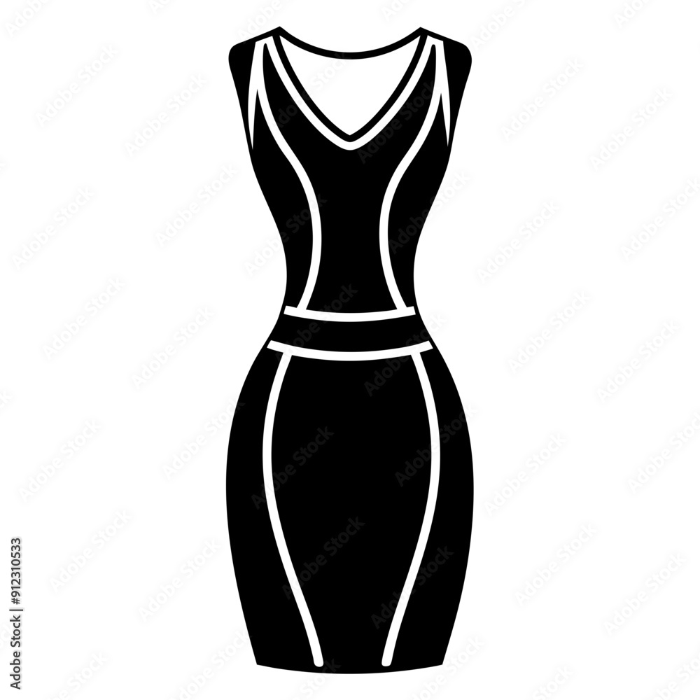 Bodycon Dress art vector illustration Bodycon Dress art vector illustration
