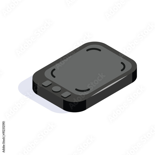 Well designed isometric icon of graphic tablet, ideal for digital drawing and designing
